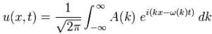 Wave packet equation